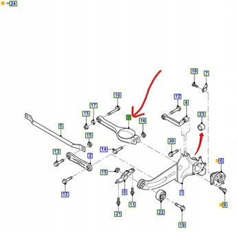 WAHACZ TYLNY POPRZECZNY FORD MONDEO Mk3 KOMBI 1214290 _ 1S71-5K652-CA