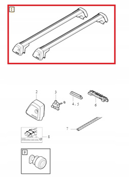 POPRZECZKI DACHOWE VOLVO XC40 I 2018-2021r
