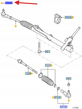 PRZEKŁADNIA KIEROWNICZA FORD MONDEO MK4 2007- 1749762 _ RMBG9J-3A500-J1A