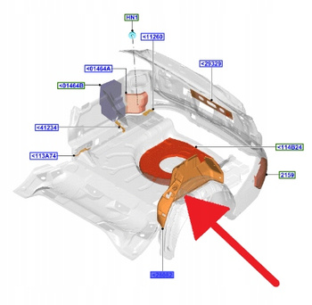WYGŁUSZENIE NADKOLA LEWY TYŁ FORD FOCUS Mk4 2018- 2233698 _ JX7B-A278C63-AB