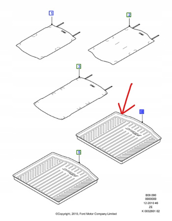 MATA BAGAŻNIKA FORD FOCUS Mk3 Hatchback 2011-2018 _2039791_AMBM5J-A454A14-AB