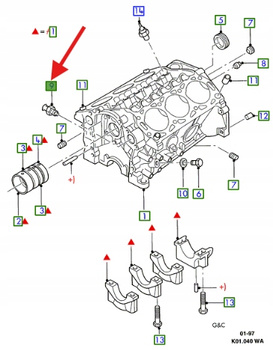 CZUJNIK SPALANIA STUKOWEGO WINDSTAR 1994- 3514901 _ E5TF-12A699-AA