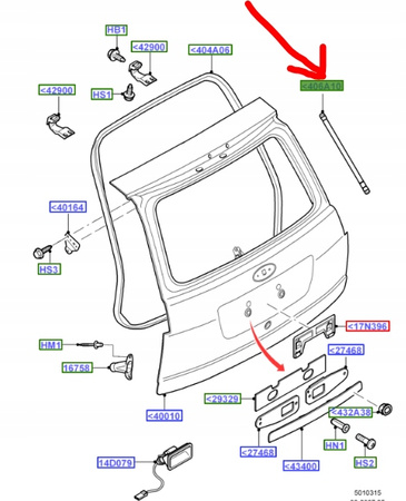 SIŁOWNIK KLAPY TYŁ FORD FOCUS C-MAX 2003-10_1683725_3M51-R406A10-AC