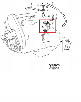 ODMA SILNIKA SEPARATOR OLEJU VOLVO 960 940 760 740 240 OE 3501160
