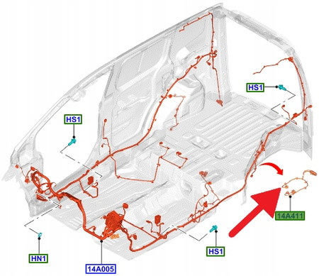 PRZEWÓD 1.5 TDCI FORD TRANSIT COURIER 2020- 2495034 _ MT76-14A411-AB