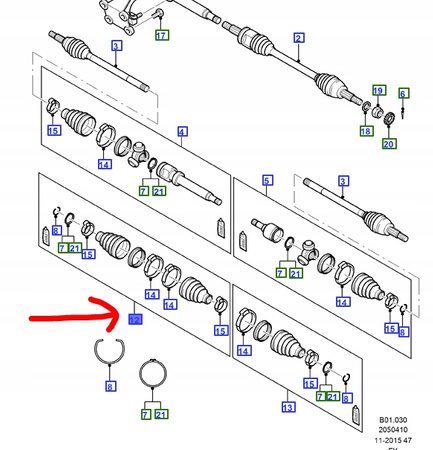 OSŁONY PRZEGUBU FORD TRANSIT Mk5 2000-06 2.0L TDCi_4602347_1C15-4A084-CB