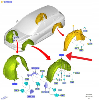 NADKOLE PRAWY PRZÓD FORD KUGA ESCAPE 2024- 2794804 _ LJ6B-16034-CG