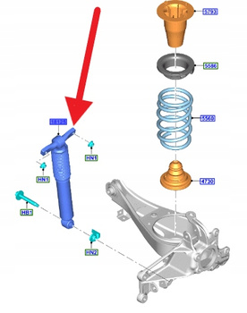 AMORTYZATOR TYŁ L P FORD FOCUS ST KOMBI 2018- OE 2462210 _ KX61-18080-SVC
