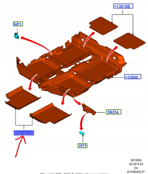 DYWANIKI WELUROWE PRZÓD FORD KA Mk2 2012- 1806155 _ AM9S5J-130B18-FB3YYW