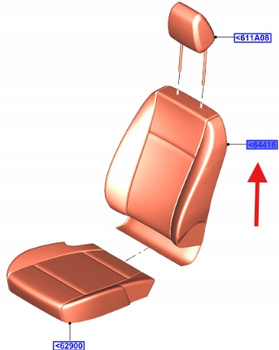 OPARCIE SIEDZENIE PRAWA STR FORD ECOSPORT 17- 2317517 _ AGN15-A64416-HE3ZHE