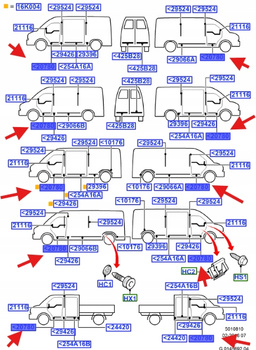PRAWA LISTWA DRZWI TRANSIT 2006-14 5153957 _ AC16-V20780-ABM5AB