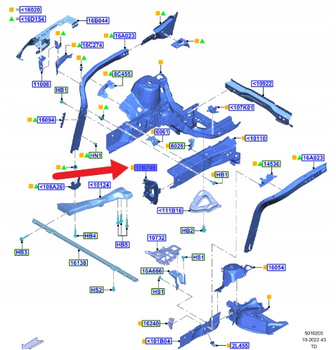 MOCOWANIE LEWE PODŁUŻNICY PRZÓD FORD KUGA 2020- 2544916 _ LX6B-S101B91-BA