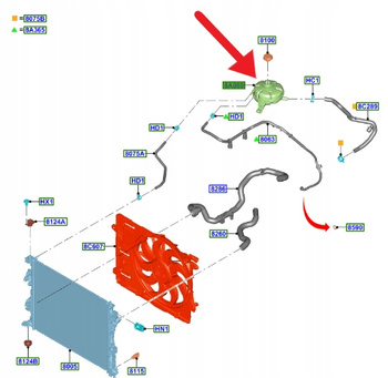 ZBIORNICZEK WYRÓWNAWCZY FORD KUGA 2020- 2455853 _ LX61-8A080-JC