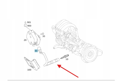 PRZEWÓD ZAPŁONOWY BENZYNA M266 MERCEDES OE A266150071864