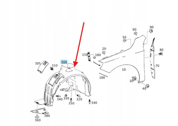 NADKOLE PRAWY PRZÓD MERCEDES CLA W117 OE A1766900230