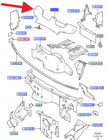 WYGŁUSZENIE MASKI FORD TRANSIT 2006- OE 1484352 _ 6C11-B16746-BF