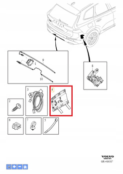 VOLVO XC60 XC90 II wspornik otwieranie klapy stopa