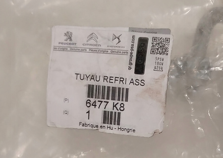 Rurka klimatyzacji Citroen OE C5 III 6477K8