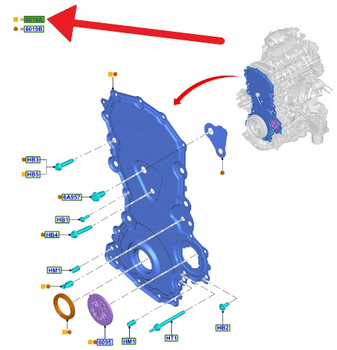 POKRYWA ROZRZĄDU 2.0 ECOBLUE FORD TRANSIT Mk8 2019- 2786832 _ KK2Q-6C297-BC