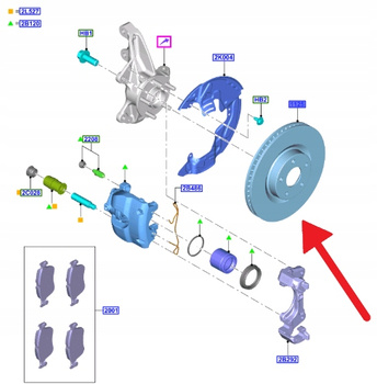 2x TARCZA HAMULCOWA PRZÓD 2.3 2.5 HYB FOCUS KUGA 2352444 _ LX61-1125-CEB