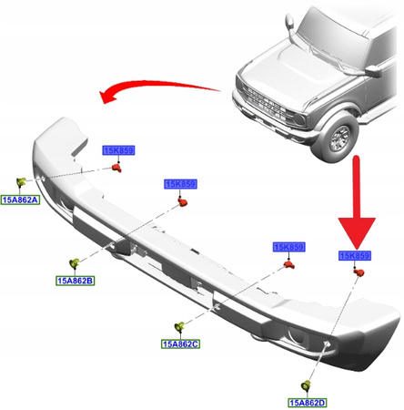 CZUJNIK PARKOWANIA FORD TRANSIT FOCUS PUMA 19- OE 2719951 _ NX7T-15K859-AA
