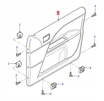 POSZYCIE WEWNĘTRZNE DRZWI PRAWE FORD MONDEO MK3 1328150 _  4S71-F23942-AB1DMP