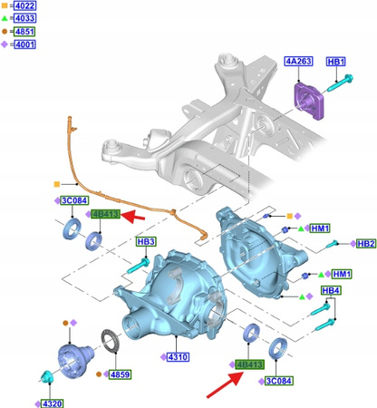 ŁOŻYSKO OSI TYLNEJ FORD MUSTANG 2015- 23- OE 5198969 _ BL1W-4B413-AA