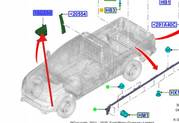 KRATKA LEWA BŁOTNIKA FORD RANGER 2011- 1740323 _ AB39-16G001-DB