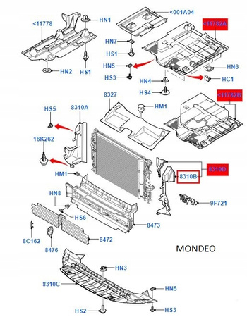 DEFLEKTOR CHŁODNICY LEWY FORD MONDEO Mk4 S-MAX_1692347_BS71-8311-AA