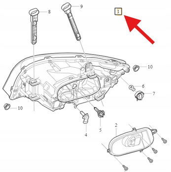 REFLEKTOR LAMPA PRAWY PRZÓD VOLVO S60 V60 2014- OE 31420116