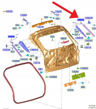 ELEKTRYCZNY SIŁOWNIK KLAPY BAGAŻNIKA LEWY KUGA 24- 2777841 _LV4B-S402A55-CA