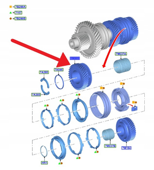 KOŁO ZĘBATE 5. BIEG MMT6 FORD FOCUS MONDEO 2007- 1799357 _ AG9R-7M005-EA