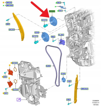 KOŁO WAŁKA ROZRZĄDU 1.5L ECOBOOST FORD KUGA 2024- 2633818 _ PV4E-6C525-AB