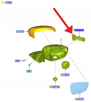 KIERUNKOWSKAZ LUSTERKA LEWY KUGA ESCAPE 2020- 2419146 _ LJ6B-13B382-AB