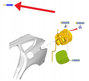 OBUDOWA WLEWU PALIWA 1.5 TDCI 2.0 ECOBLUE FOCUS 18- 2430773 _JX7B-A27936-DE