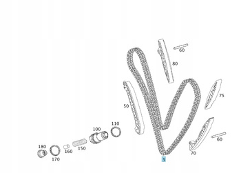 ŁAŃCUCH ROZRZĄDU BENZYNA M272 M273 MERCEDES OE A0009930676
