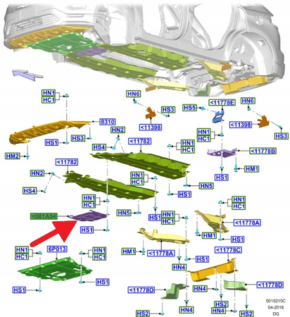 OSŁONA SILNIKA DOLNA FORD EDGE MONDEO S-MAX 15- OE 2102346 _ DG93-U11122-AC