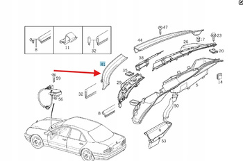 LEWE PODSZYBIE PLASTIK POD WYCIERACZKĄ MERCEDES E W210 OE A2108310958