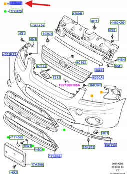 ZDERZAK PRZÓD FORD TRASNIT CONNECT MK1 MK2 5076101 _ P9T16-17C831-BEXWAA
