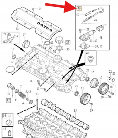 ZAWÓR ZMIENNYCH FAZ ROZRZĄDU B5 VOLVO S60 V70 2001- S80 C70 S70 OE 31251212