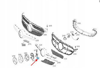 UCHWYT RADARU DISTRONIC MERCEDES C W205 GLC W253 EQC W293 OE A2058880400