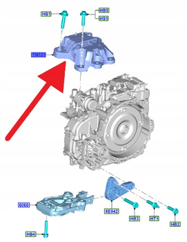 ŁAPA PODUSZKA SKRZYNI BIEGÓW 2.3 EB FORD FOCUS 18- 2368919 _ KX61-7M121-AC