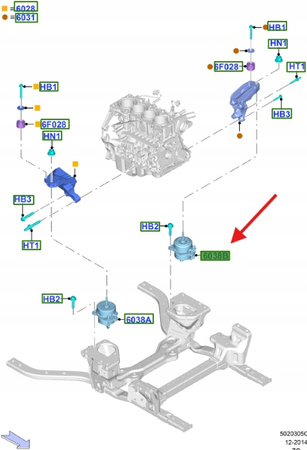 PODUSZKA SILNIKA LEWA 2.3 ECOBOOST FORD MUSTANG 15- 1904439 _ FR3C-6B032-AD