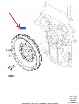 KOŁO ZAMACHOWE 1.8 DIESEL FORD FOCUS Mk1 CONNECT _ 1566973 _ 1S41-6477-AB