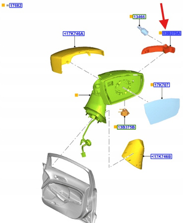 KIERUNKOWSKAZ LEWY FORD ECOSPORT 2013- OE 2139552 _ GN15-13B384-AA