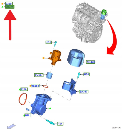 PODSTAWA POMPY PALIWA EB FORD MUSTANG FOCUS KUGA 1903584 _ EJ7E-9B374-AE