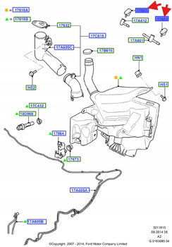 DYSZA SPRYSKIWACZA SZYBY MONDEO 2007 - 2014 1581310 _ 7S71-17666-BD