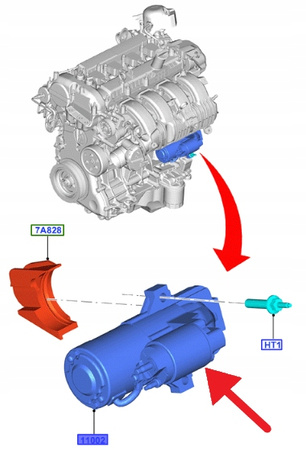 ROZRUSZNIK 2.3 EB FORD MUSTANG MK6 2017- OE 2115277 _ JR3T-11000-BA