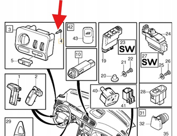 ŻARÓWKA PODŚWIETLENIA DESKI ROZDZ VOLVO S40 S60 S80 XC90 V70 OE 30739357