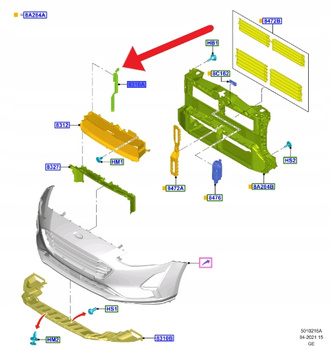 KIEROWNICA POWIETRZA LEWA FORD FOCUS 2018- OE 2206756 _ JX6B-8311-A1A